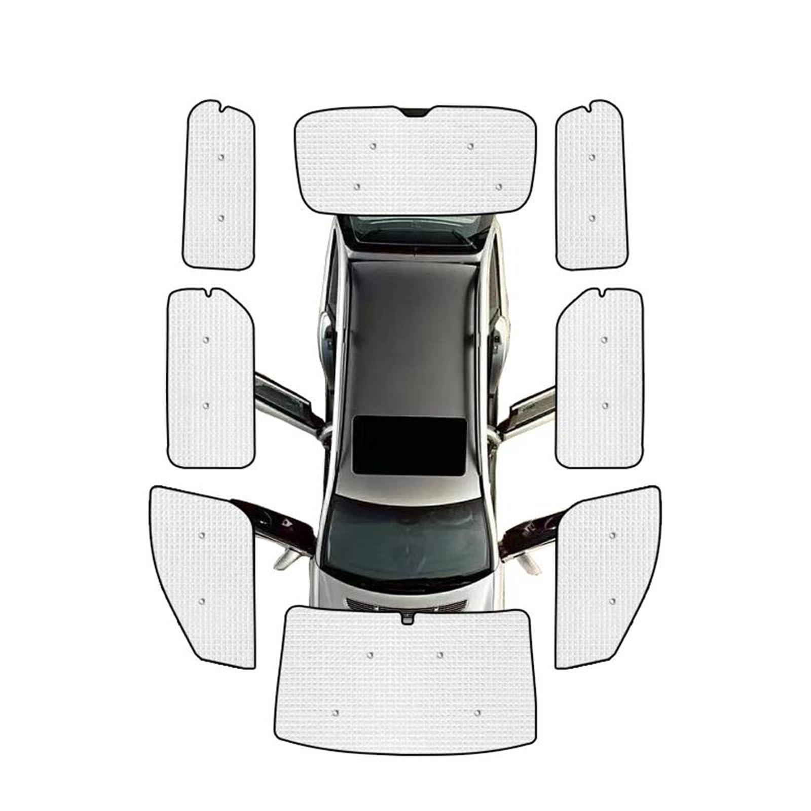 Auto Scheiben Sonnenblende Vollständige Abdeckung Sonnenschirme Sunproof Shade Covers Fenster Visiere Für Hyundai Für Starex H-1 Huiyi IMax 2007 2008-2013 2014 2015 2016 2017(All Sunshades) von SCUASKJ