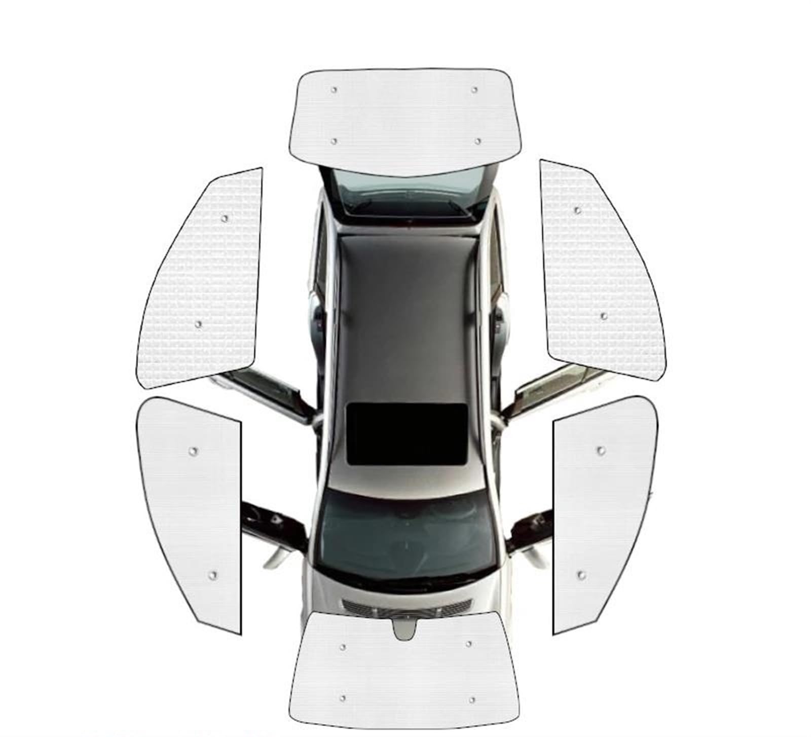 Auto Scheiben Sonnenblende Vollständige Abdeckung Sonnenschutz Auto Seitenwindschutzscheiben Sonnenschutz Für Benz Für C-Klasse W205 2015 2016 2017 2018 2019(All Sunshades) von SCUASKJ