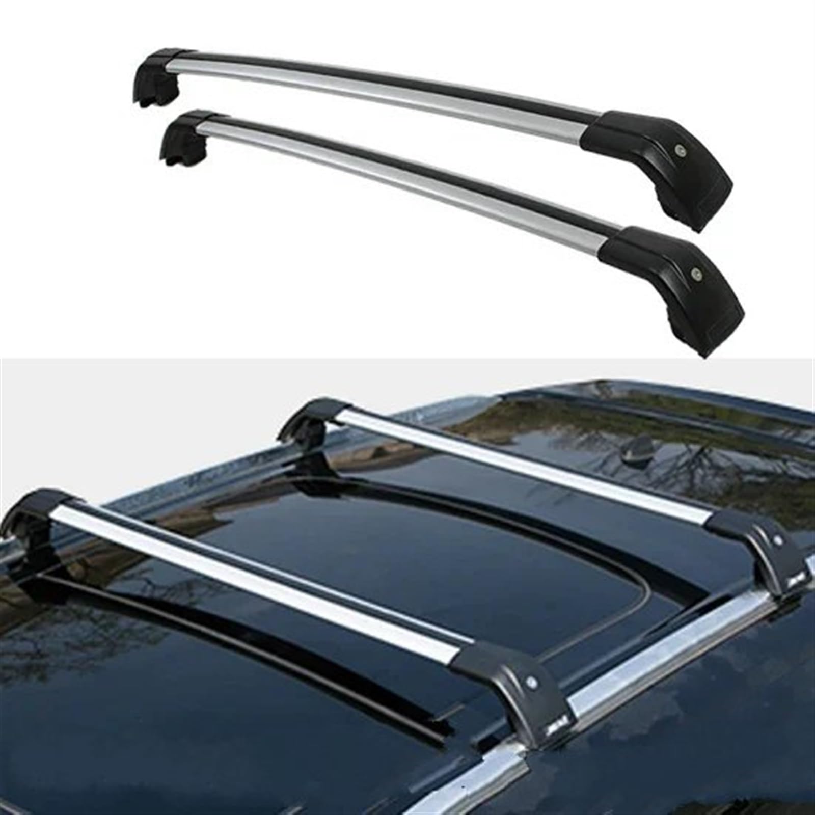 Dachträger, Seitenträger Querträger Dachträger Gepäck Für Mitsubishi Für Outlander III (GG_W, GF_W, ZJ) 2012 2013 2014 2015 2016 2017 2018 2019 2020 Dachträger Relingträger(A) von SCUASKJ