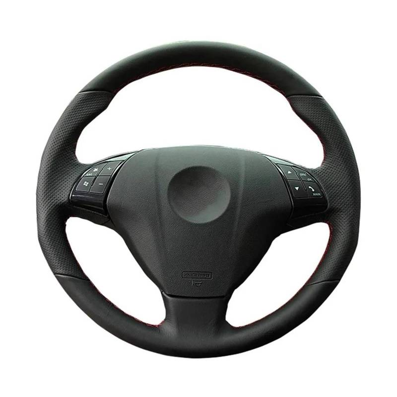 Lenkradabdeckung Autolenkradabdeckung Für FIAT Für Bravo Für Doblo Für Combo Für Grande Für Punto Für Linea Für Qubo Lenkungsabdeckung Aus Mikrofaserleder Lenkradbezug(Black Thread) von SCUASKJ