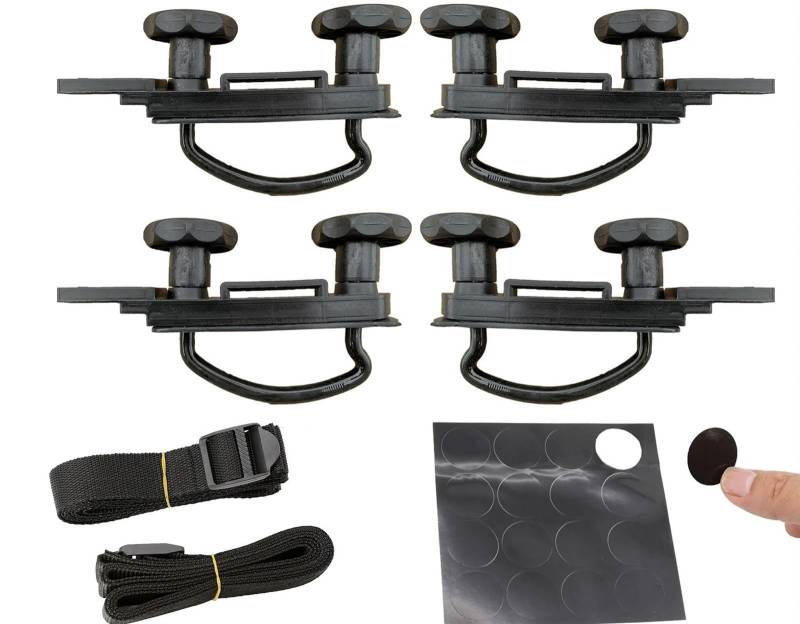 Universal Dach Box Auto Van Montage Fitting Kit Auto Dach Gepäck Zubehör 4 Teile/Satz Edelstahl U-Bolzen Klemmen Dachträger Relingträger(A) von SCUASKJ