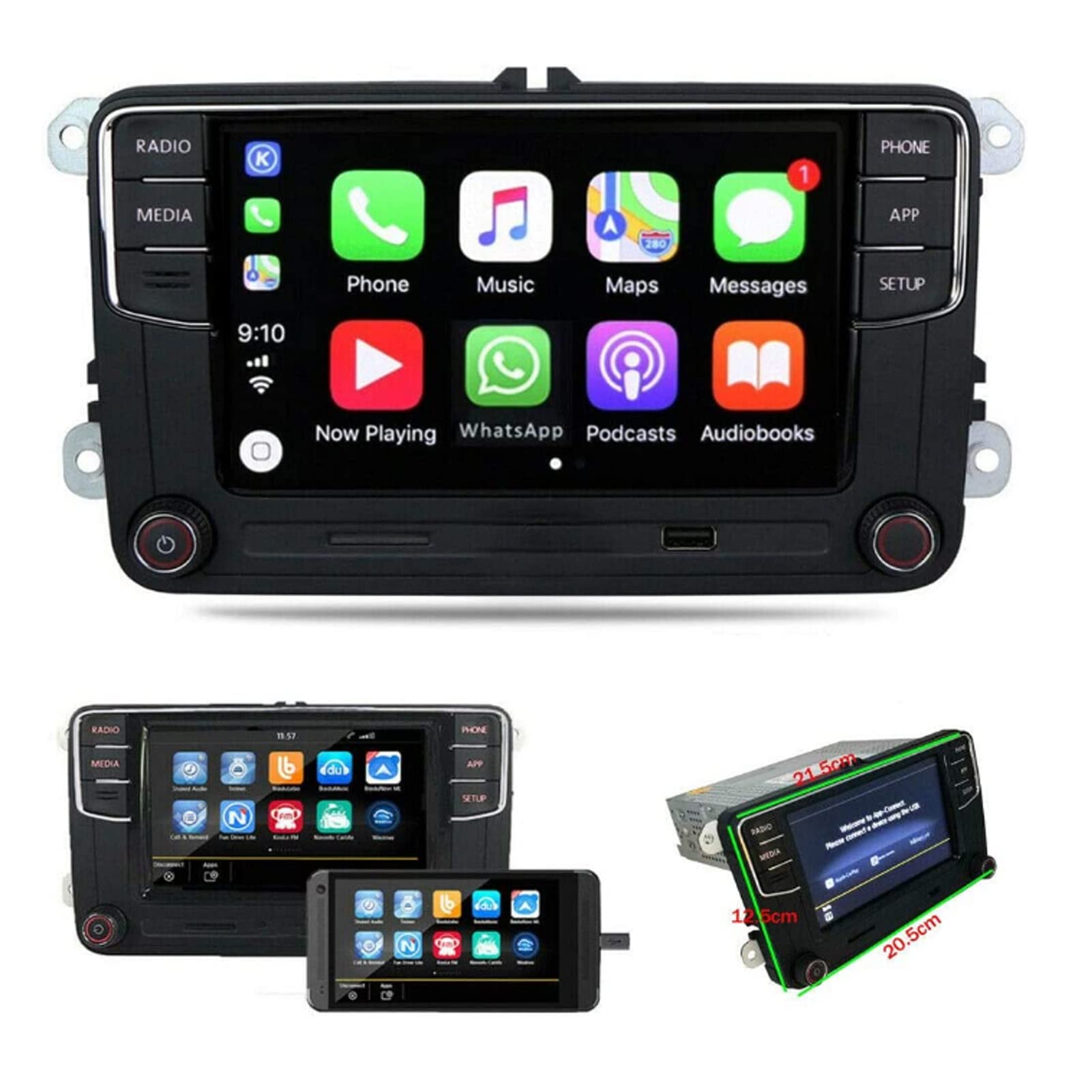 SCUMAXCON 6.5" Autoradio RCD360 Carplay MirrorLink Bluetooth USB SD für VW Golf MK5 6 Caddy Polo EOS CC… SCUMAXCON 6.5" Autoradio RCD360 Carplay MirrorLink Bluetooth USB SD für VW Golf MK5 6 Caddy Polo EOS CC… von SCUMAXCON