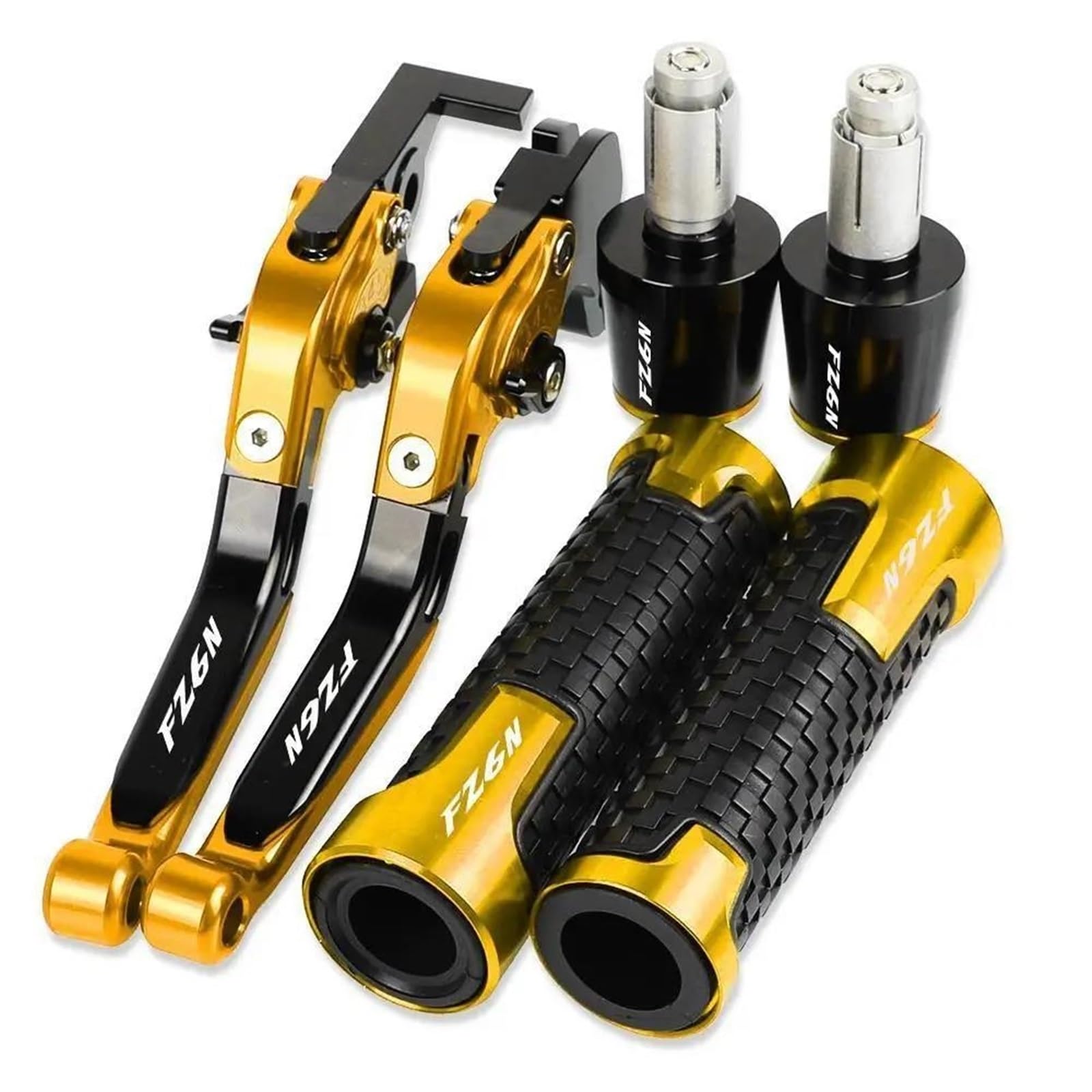 Für YAM&AHA FZ6N 2010 2009 2008 2007 2006 2005 2004 Motorradbremsen Spurstange Bremskupplungshebel Lenker Handgriffe Endet FZ6 N Kupplungshebel Bremshebel(F) von SCZMBLTLNV