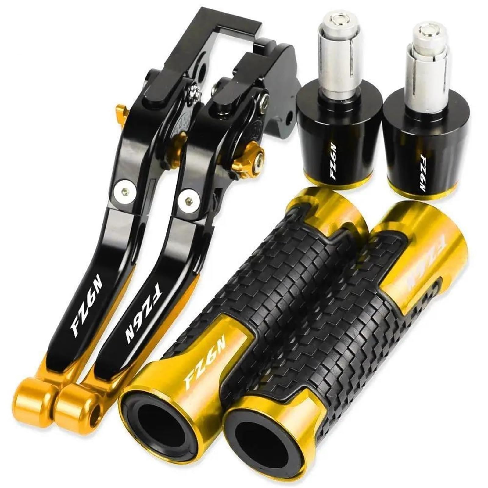 Für YAM&AHA FZ6N 2010 2009 2008 2007 2006 2005 2004 Motorradbremsen Spurstange Bremskupplungshebel Lenker Handgriffe Endet FZ6 N Kupplungshebel Bremshebel(H) von SCZMBLTLNV