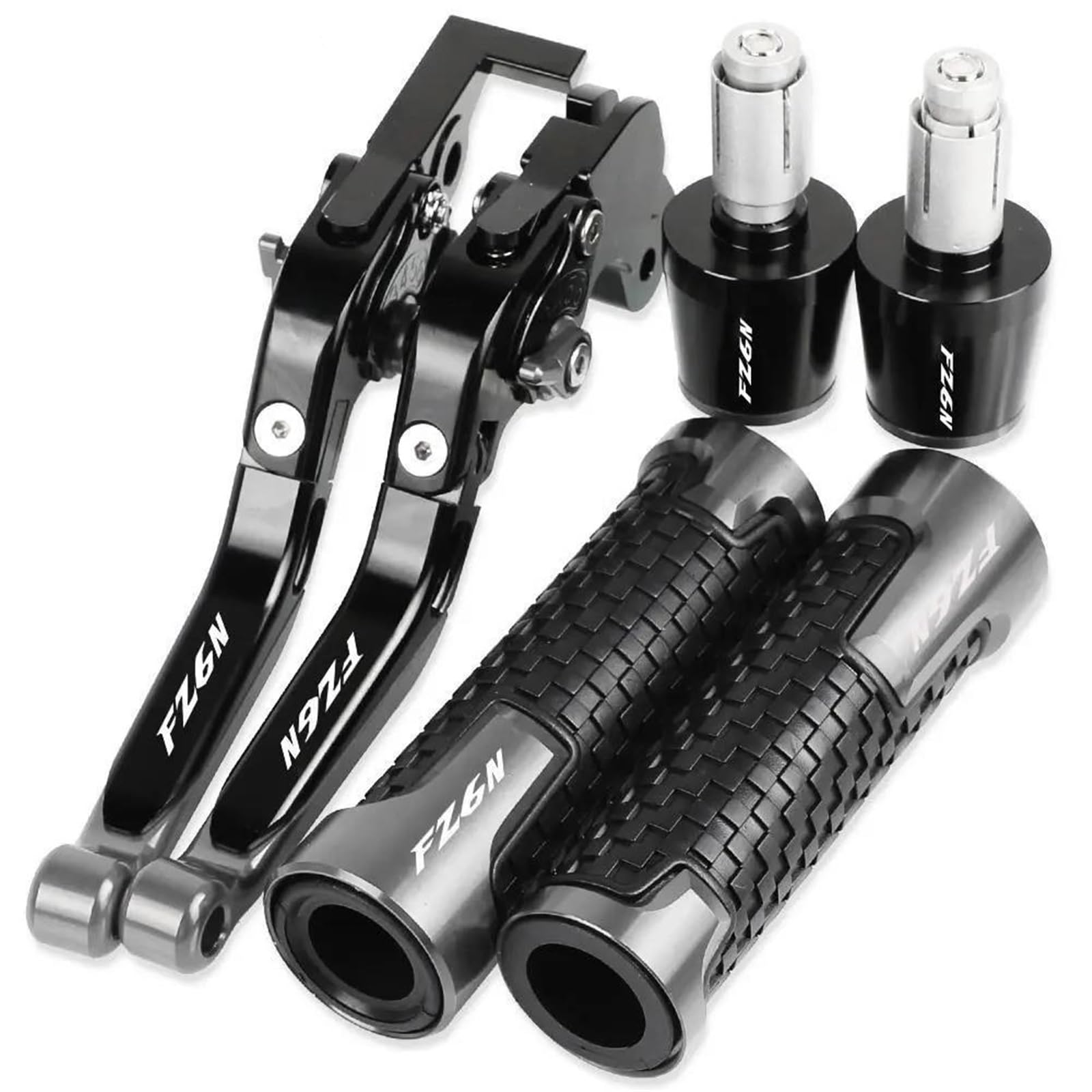 Für YAM&AHA FZ6N 2010 2009 2008 2007 2006 2005 2004 Motorradbremsen Spurstange Bremskupplungshebel Lenker Handgriffe Endet FZ6 N Kupplungshebel Bremshebel(J) von SCZMBLTLNV