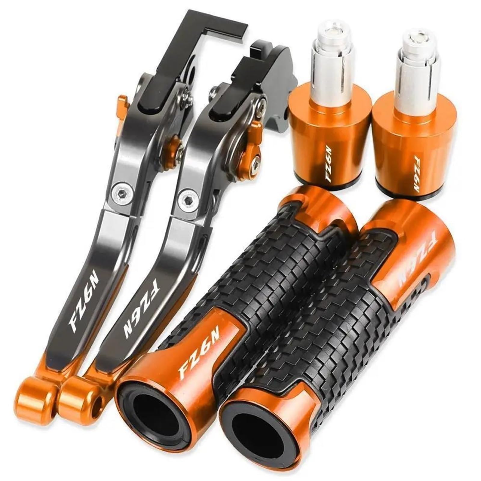 Für YAM&AHA FZ6N 2010 2009 2008 2007 2006 2005 2004 Motorradbremsen Spurstange Bremskupplungshebel Lenker Handgriffe Endet FZ6 N Kupplungshebel Bremshebel(O) von SCZMBLTLNV