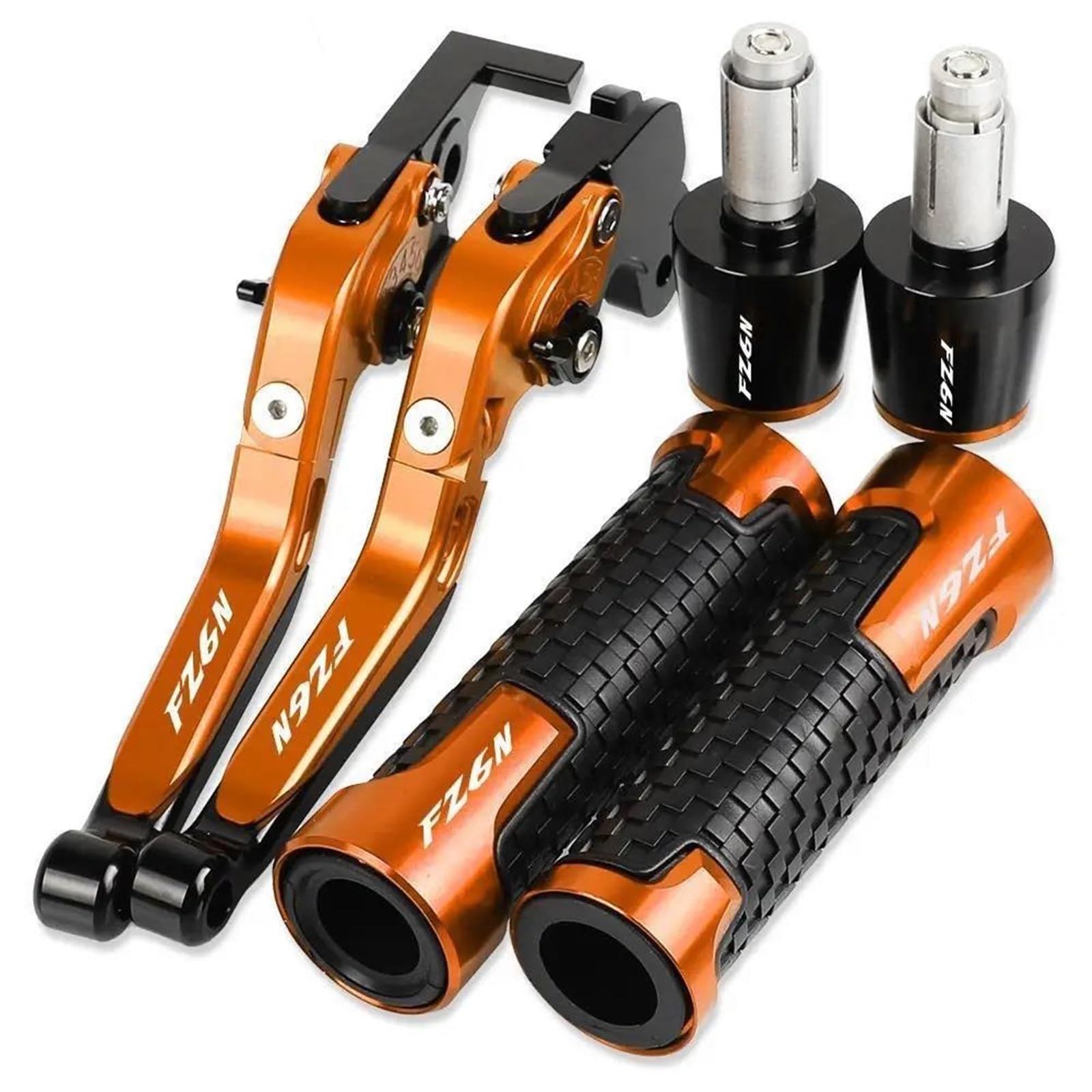Für YAM&AHA FZ6N 2010 2009 2008 2007 2006 2005 2004 Motorradbremsen Spurstange Bremskupplungshebel Lenker Handgriffe Endet FZ6 N Kupplungshebel Bremshebel(Q) von SCZMBLTLNV