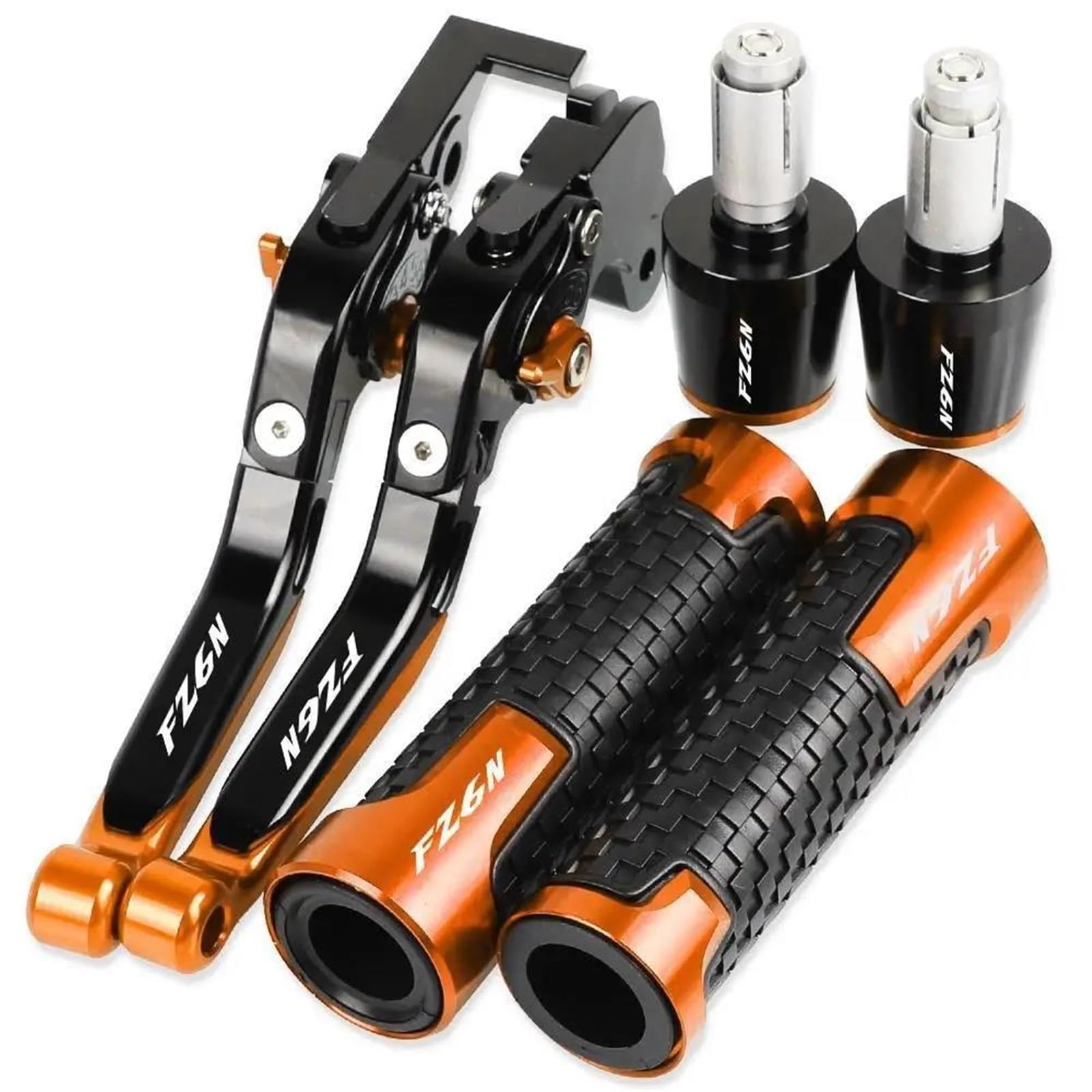 Für YAM&AHA FZ6N 2010 2009 2008 2007 2006 2005 2004 Motorradbremsen Spurstange Bremskupplungshebel Lenker Handgriffe Endet FZ6 N Kupplungshebel Bremshebel(R) von SCZMBLTLNV