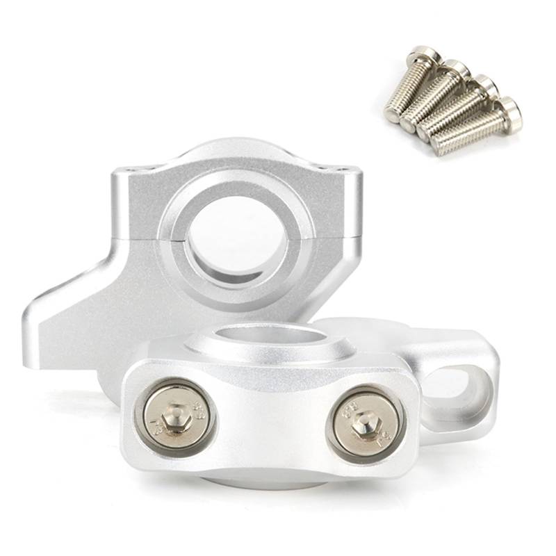 Lenker Riser Spacer Kit 7/8 "22mm Aluminium Offset Lenker Riser Verlängerung Verlängern Standard Bar Riser Für Kawasaki Für ZRX1200R 2001-2016 Lenkererhöhungen(Matte Silver) von SCZMBLTLNV