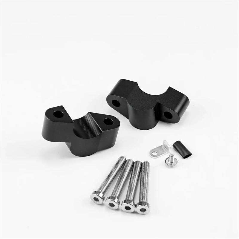 Lenker Riser Spacer Kit Für Ducati Für DesertX Für Wüste X 2022- Lenker-Riser Drag Bar Clamp Adapter Höhe Erhöhung Riser Griff Bar Zubehör Lenkererhöhungen(Black) von SCZMBLTLNV