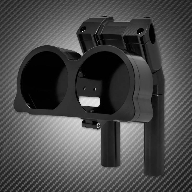 Lenker Riser Spacer Kit Für Touring Road Glide Für FLTRX 2015-2023 Motorrad Einstellbare Instrument Lenker Klemme Riser Unterstützung Kit Control Halterung Lenkererhöhungen(Black) von SCZMBLTLNV