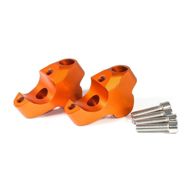 Lenker Riser Spacer Kit Griff Bar Riser Clamp Verlängern Lenker Adapter Halterung Motorrad Zubehör Für 300 350 450 EXC F TPI Für 690 SMC R & Enduro R Lenkererhöhungen(Orange) von SCZMBLTLNV