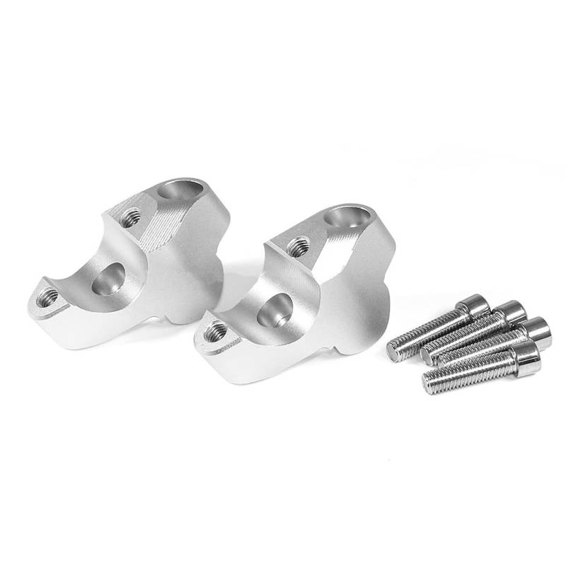 Lenker Riser Spacer Kit Griff Bar Riser Clamp Verlängern Lenker Adapter Halterung Motorrad Zubehör Für 300 350 450 EXC F TPI Für 690 SMC R & Enduro R Lenkererhöhungen(Silver) von SCZMBLTLNV