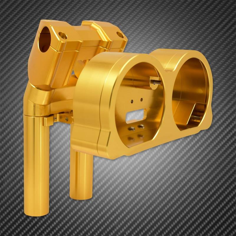 Lenker Riser Spacer Kit Motorrad Clamp Riser Einstellbare Lenker Halterung Instrument Unterstützung Steuer Rohre Für Touring Road Glide FLTRX 2015-2023 Lenkererhöhungen(Gold) von SCZMBLTLNV