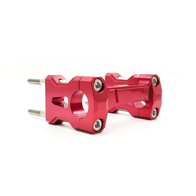Lenker Riser Spacer Kit Motorrad Lenker Klemme Integrierte Drüse Lenker Montieren Basis Griff Bar Riser Teile Für KAYO T4 Für GUIZUN MX6 Lenkererhöhungen(Red) von SCZMBLTLNV