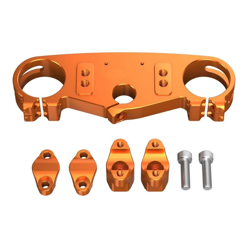 Lenker Riser Spacer Kit Motorrad Top Gabelbrücke Lenker Riser Schellen Kit Für GasGas Für EC300 MC EX EC 300 250 125 450F 350F 250F 2024 Lenkererhöhungen(Orange) von SCZMBLTLNV