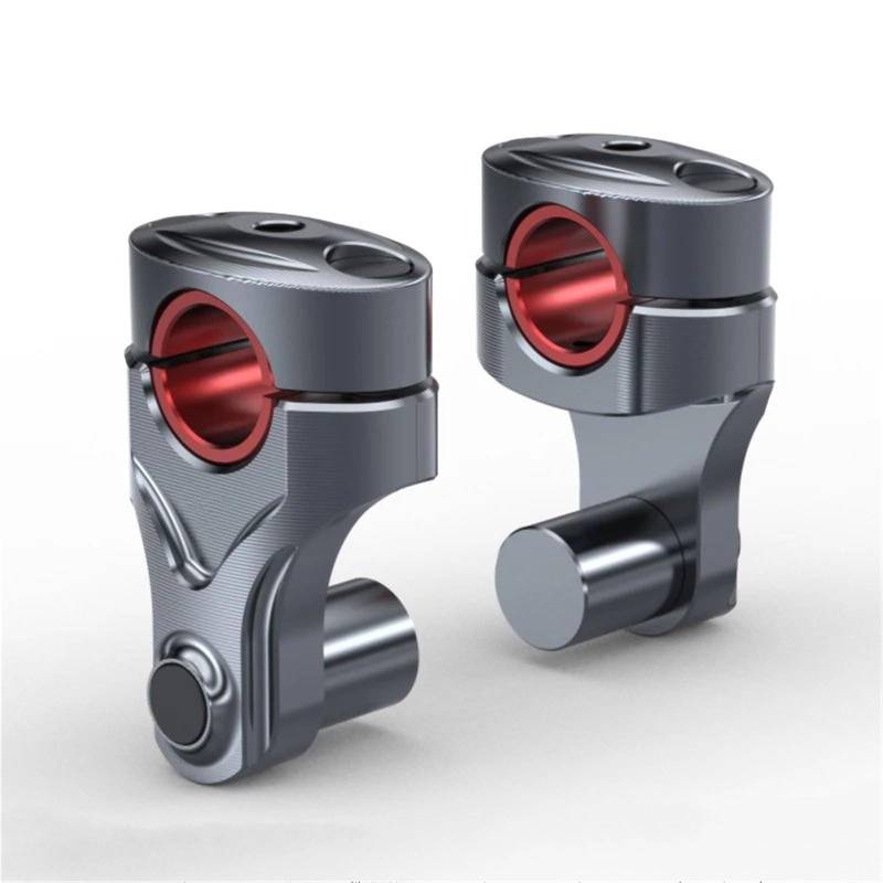 Lenker Riser Spacer Kit Universal Für 22MM 28MM Motorrad Lenker Erhöhung Riser Clamp Lenker Festen Sitz Änderung Zubehör Lenkererhöhungen(Titanium) von SCZMBLTLNV