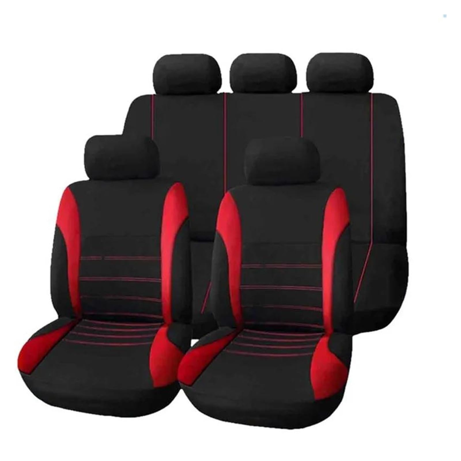 Autositz Sitzbezüge Sitzbezug Für Peugeot 508 Für Sw 5008 5008 Für Gt Für Tipo 500 500l 500x Für Panda Auto Sitzbezug Autos Sitzschutz Zubehör (Farbe : Rot) von SCiMAX