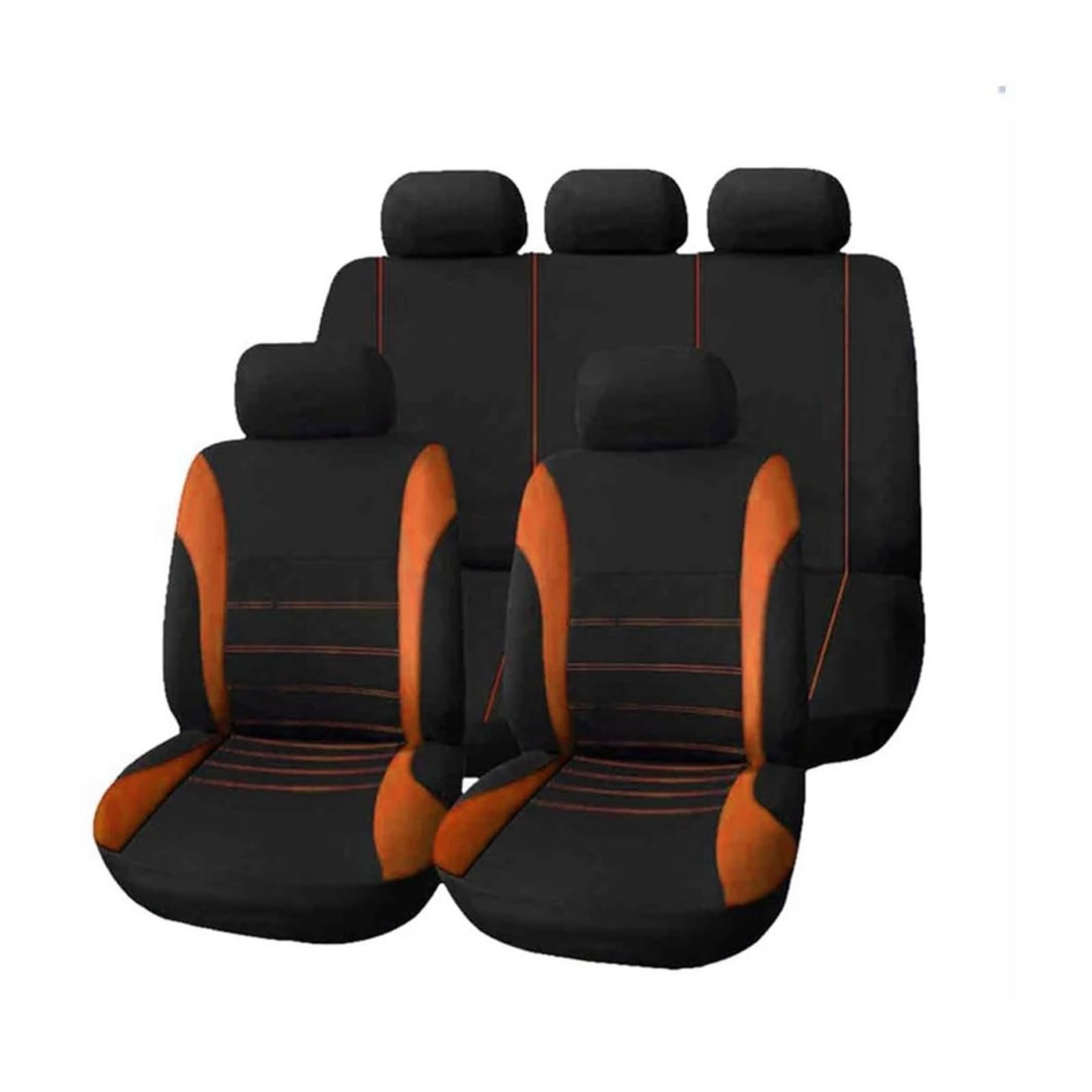 SCiMAX Autositz Sitzbezüge Sitzbezug Für Dacia Für Dokker Für Duster Für Lodgy Für Logan 2 Für Sandero Für Stepway 2 Autositzbezug Autositzbezüge (Farbe : Orange) von SCiMAX
