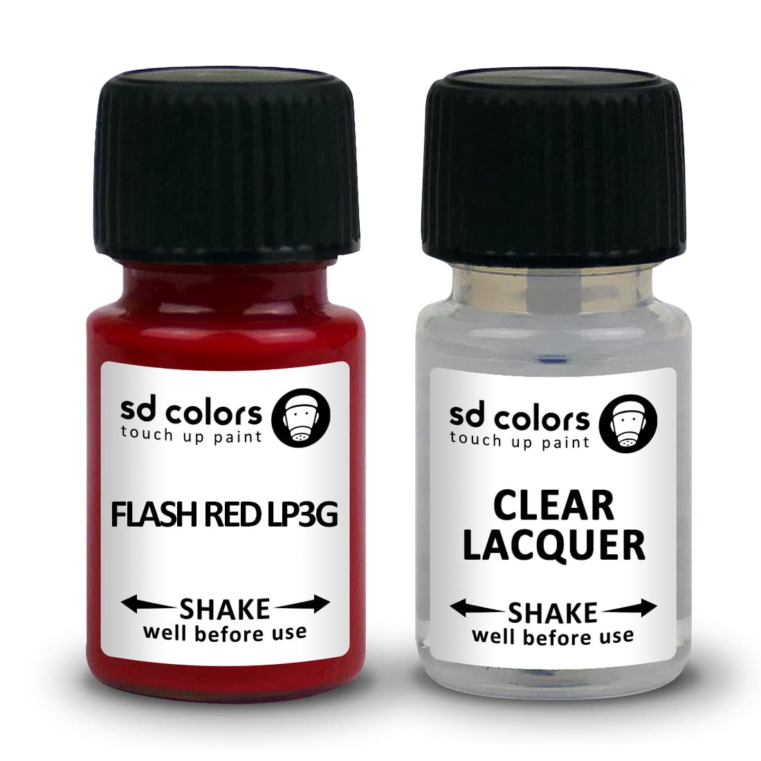 SD COLORS Ausbesserungslack für LP3G / P3G / 1240, 5 ml, Farbcode LP3G / P3G / 1240, Flash Red (Farbe + Lack) von SD COLORS