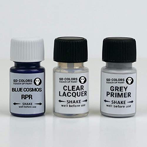 SD COLORS Blue Cosmos RPR Ausbesserungslack, 8 ml, Reparatur-Pinsel, Farbcode RPR Blue Cosmos (Lack + Grundierung + Lack) von SD COLORS