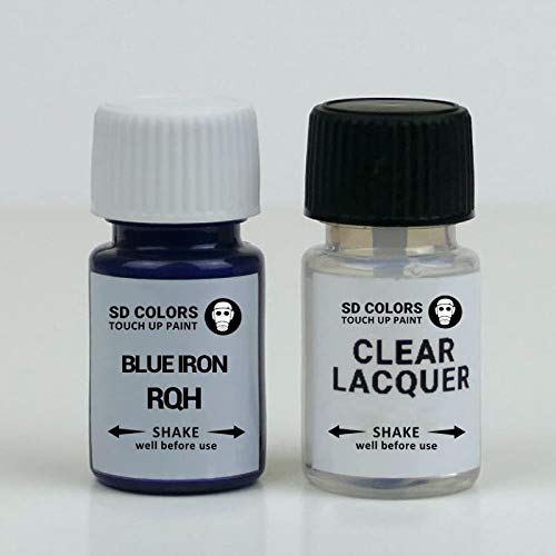 SD COLORS Blue Iron RQH Lackreparaturfarbe, 5 ml, mit Pinsel, Farbcode RQH Blue Iron (Lack + Lack) von SD COLORS