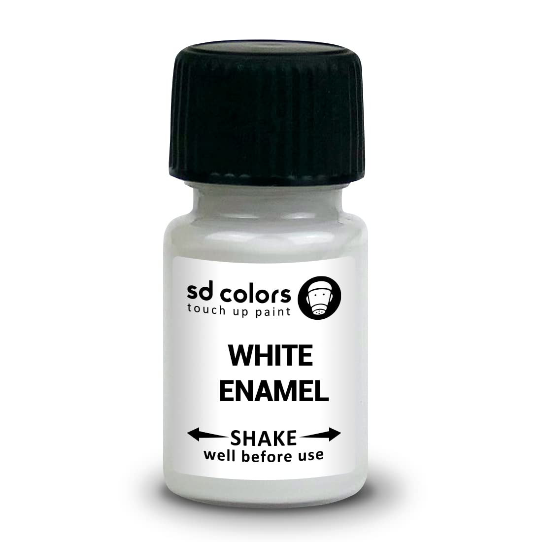 SD COLORS Emaille White Ausbesserungsfarbe, 8 ml, schnell trocknend, kompatibel mit Küchengeräten, Badezimmer, Dusche, Waschbecken, Metall, Heizkörper, Kühlschrank von SD COLORS