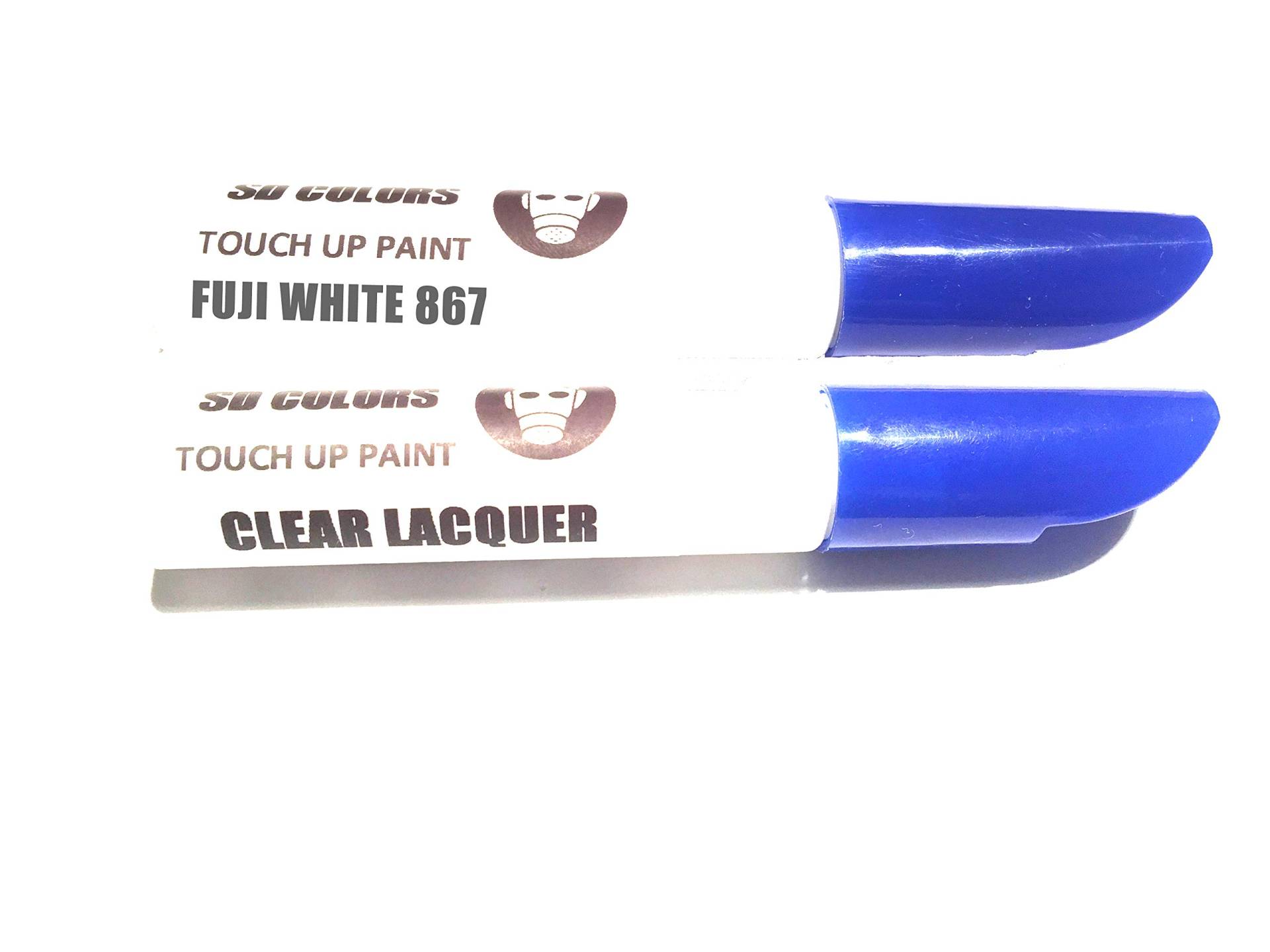 SD COLORS Fuji White 867 Lackstift-Reparatur-Set, 12 ml, Pinsel mit Kratzabsplitterung, Farbcode 867 Fuchsia Weiß (Lack + Lack) von SD COLORS