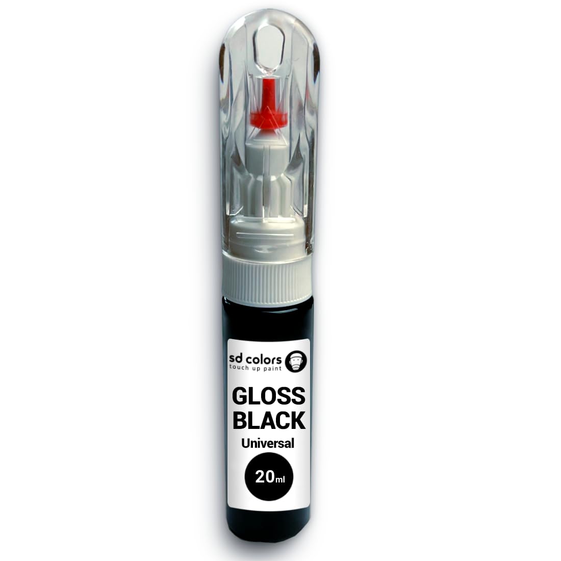 SD COLORS Lackstift Universal glänzend schwarz 20 ml zur Reparatur von Steinschlägen Kratzern Auto Motorrad Alufelgen von SD COLORS