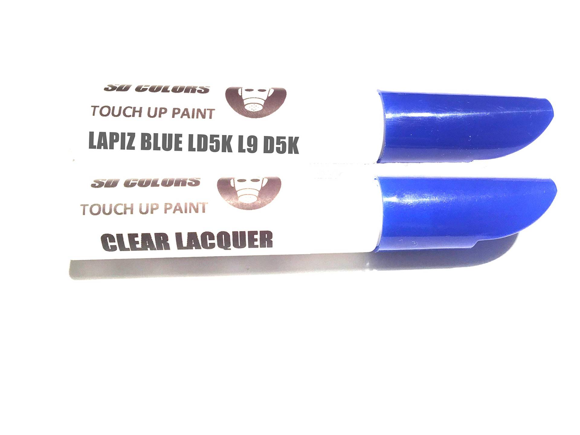 SD COLORS Lapiz Blue LD5K L9 D5K Lackstift-Reparaturset, 12 ml, Pinsel mit Kratzabsplitterung, Farbcode LD5K L9 D5K Lapizblau (Lack + Lack) von SD COLORS