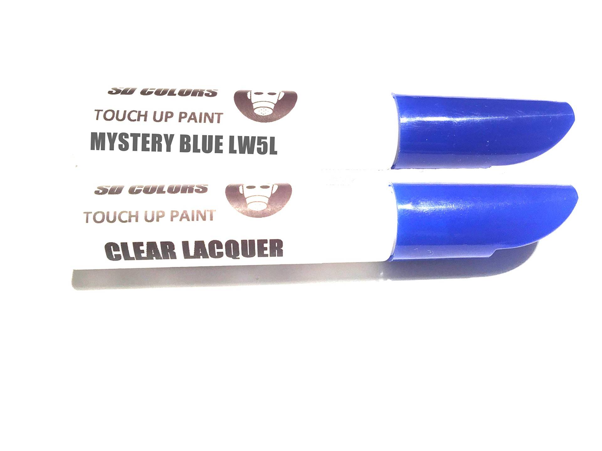 SD COLORS Mystery Blue LW5L Lackstift-Reparatur-Set, 12 ml, Pinsel mit Kratzabsplitterung, Farbcode LW5L Mysteryblau (Lack + Lack) von SD COLORS