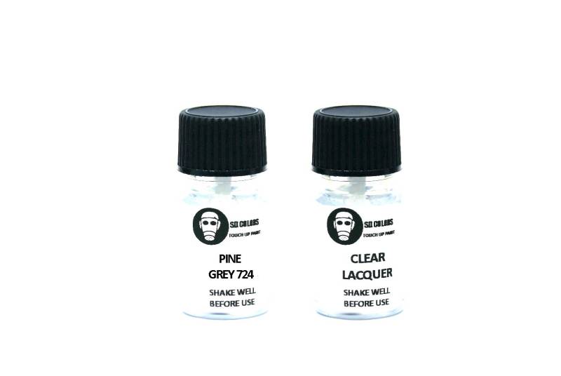 SD COLORS Neue lackstifte KIEFERNGRAU 724 Reparatur KRATZEN 5 ml (Farbe+KLARLACK) von SD COLORS