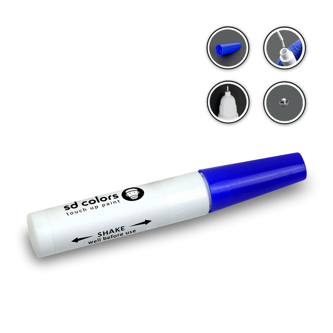 SD COLORS LR7H H2 X3 Lackstift-Reparaturset, 12 ml, Farbcode LR7H H2 X3 Indiumgrau (nur lackiert) von SD COLORS