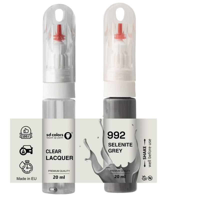 SD COLORS Selenite Grey 992/7992 Ausbesserungsstift, 20 ML, für Reparatur, Kratzer, Chip (Farbe + Lack) von SD COLORS