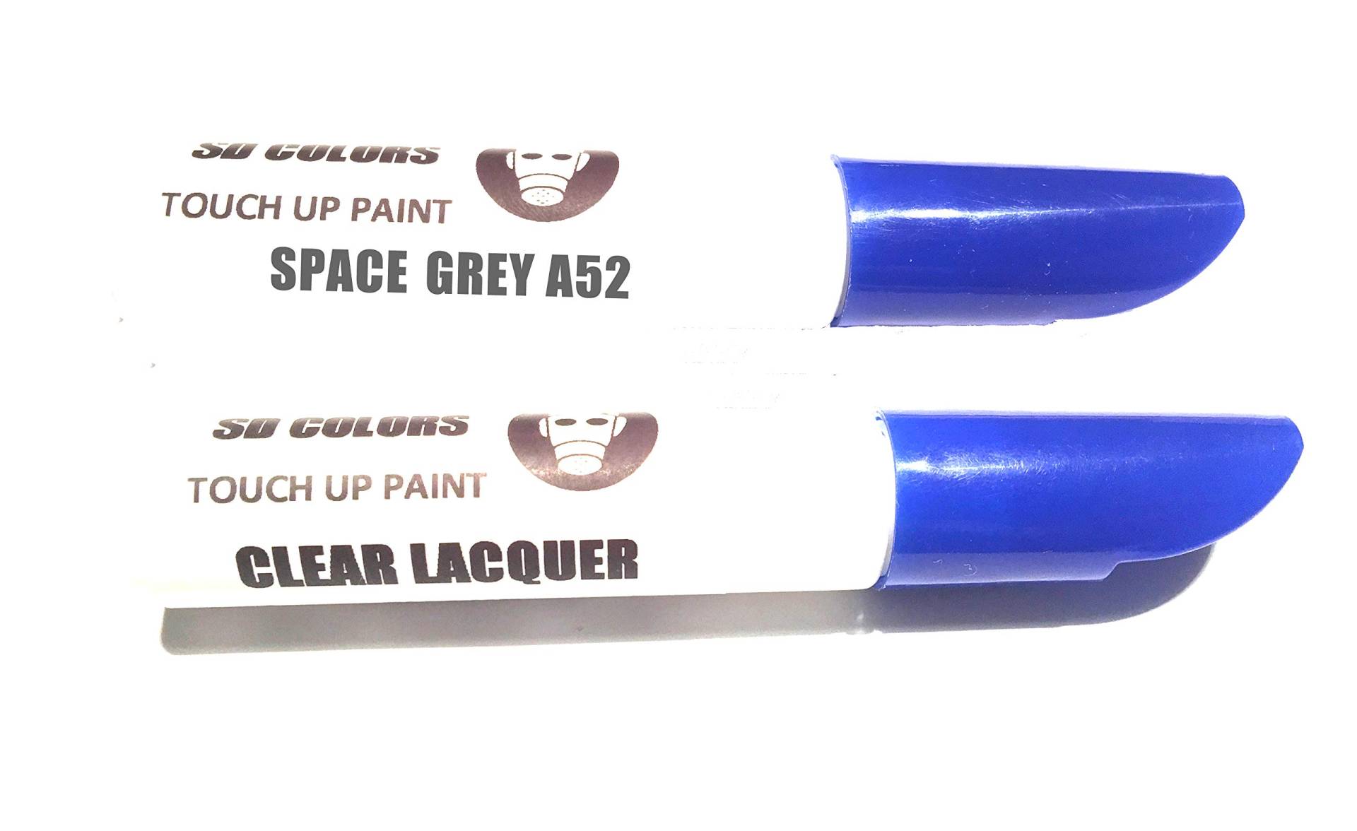 SD COLORS Space Grey A52 Lackstift-Reparatur-Set, 12 ml, Pinsel mit Kratzabsplittern, Farbcode A52 Space Grey (Lack + Lack) von SD COLORS