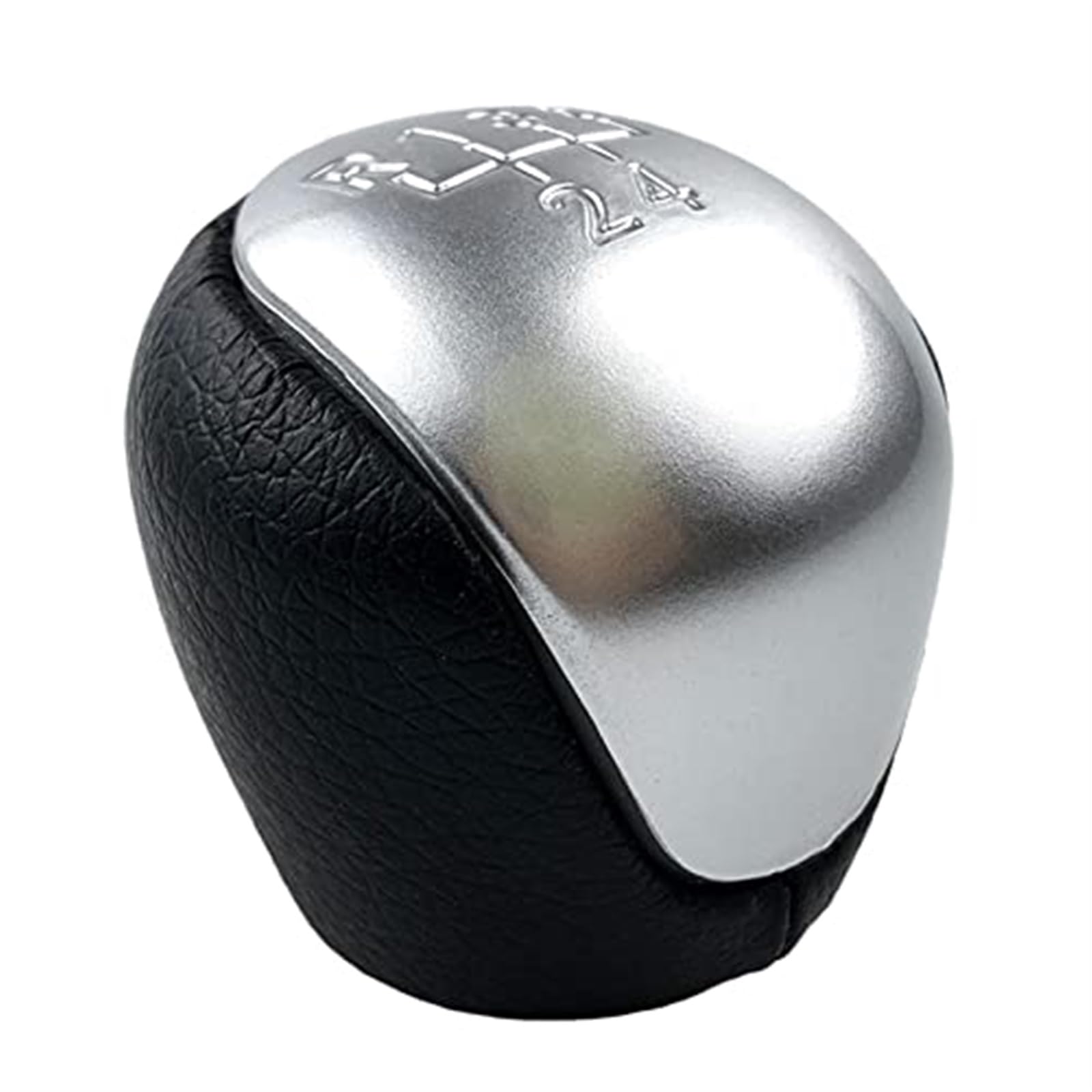 Auto Schalthebel Für Kia Für Forte Für Soul 2008 2009 2010 2011 2012 2013 2014 2015 2016 5 Gang Leder Shifter Hebel Stift Griff Handball Auto Schaltknauf Kopf(‎Matte Silver) von SDCDKLPEPT