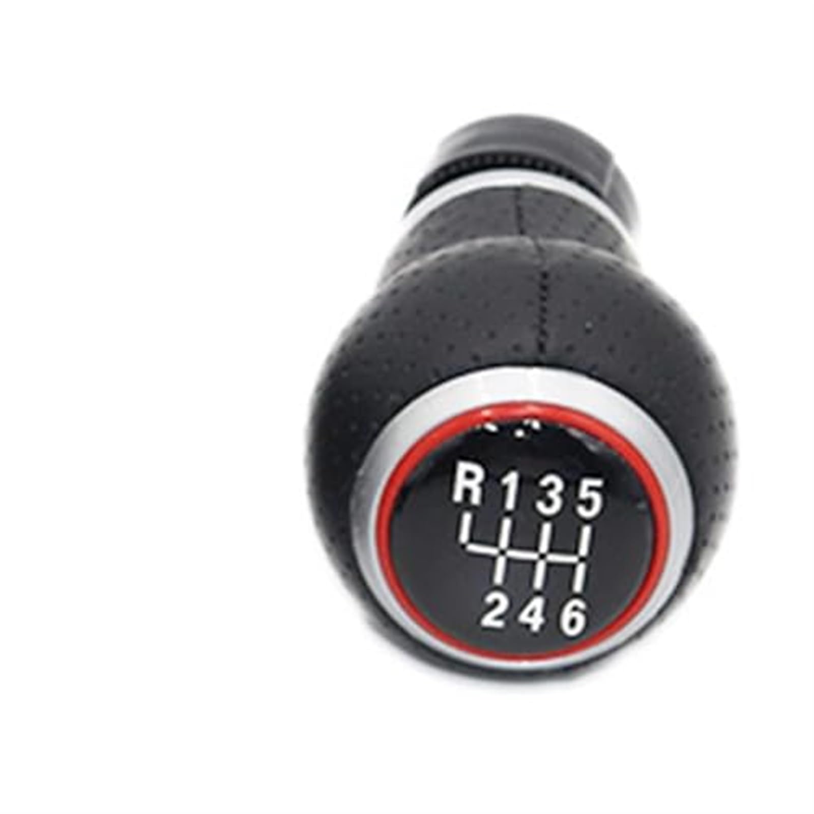 Auto Schalthebel Für VW für Golf 6 MK5 MK6 für Jetta 2005 2006 2007 2008-2014 Ledermanschette Schaltknauf Schalthebelmanschette 5/6-Gang-Schaltknauf 12 mm(‎R123456 Gear Knob) von SDCDKLPEPT