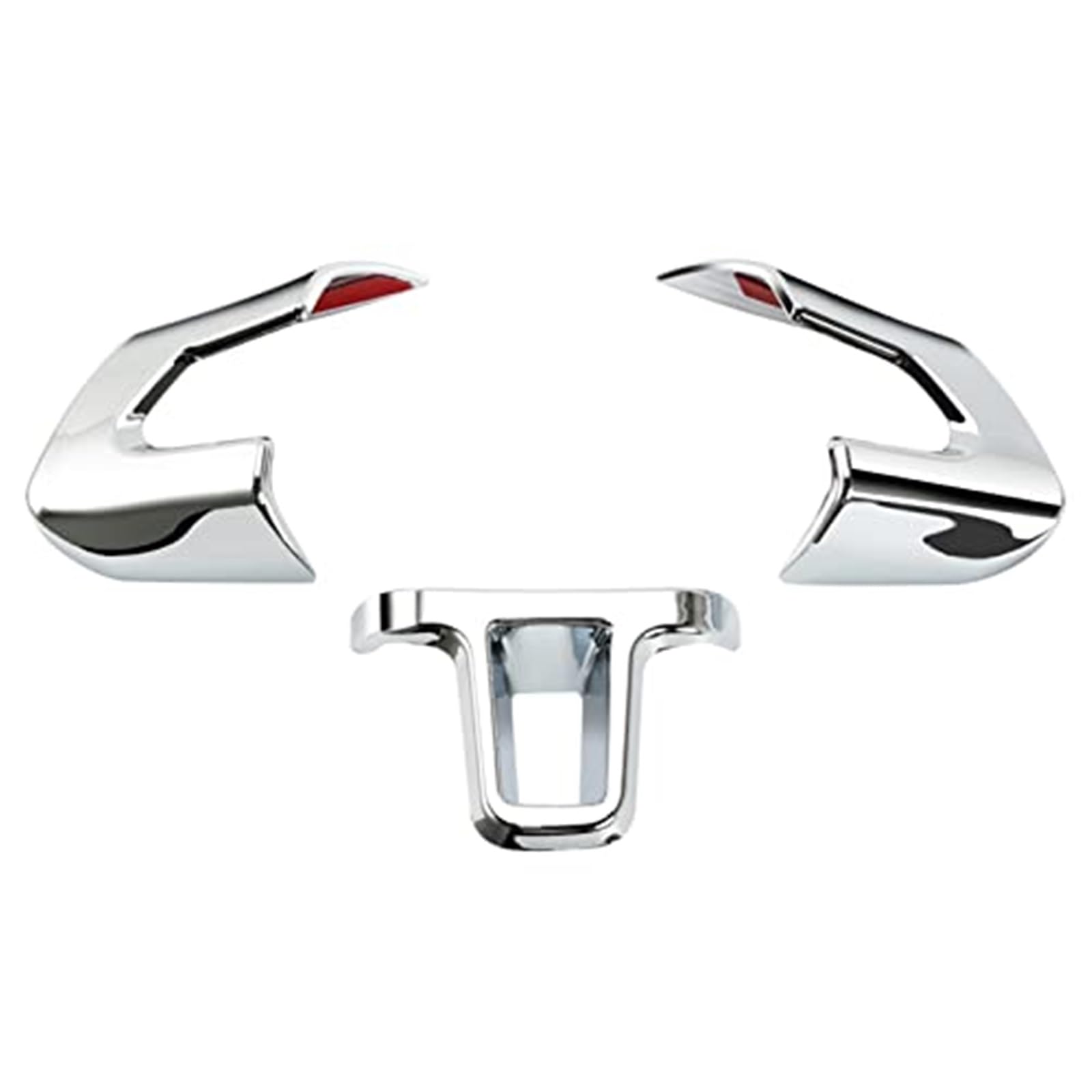 Für VW Für Golf 6 MK6 Für Polo Für Jetta MK5 MK6 Für Bora ABS Chrom Auto Lenkrad Dekorative Abdeckung Aufkleber Lenkradbezüge fürs Auto(3pcs B) von SDCDKLPEPT