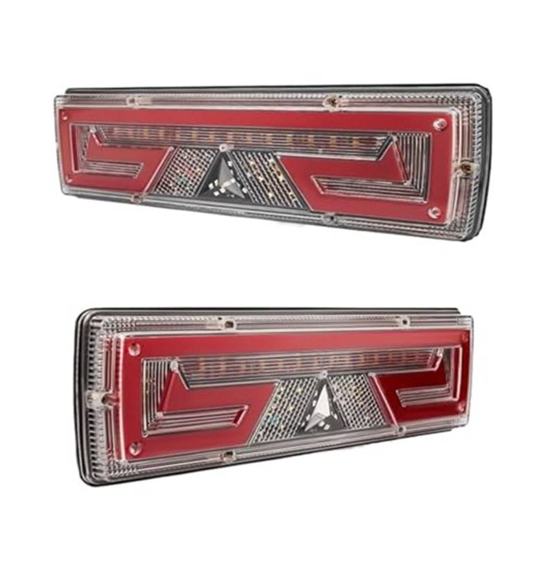 SDCDKLPEPT Rücklicht-Linse Wasserdicht 12 V Für Anhänger LKW LED-Nebelschlussleuchte Rücklicht Boot Wohnmobil Van Durchfluss Lenkung, Bremse, Rückfahrverkehr Rückleuchten(2PCS Style D) von SDCDKLPEPT