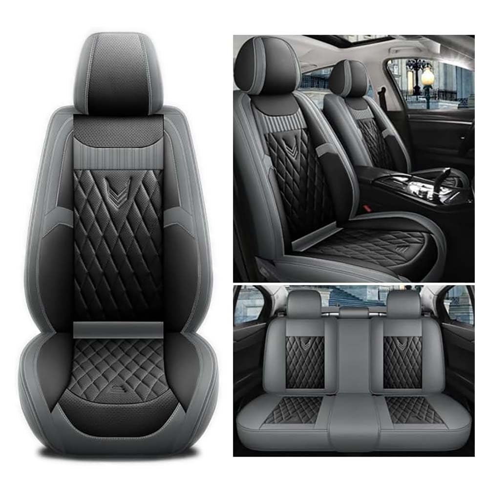SDDWSDW Autositzbezüge Set für Opel Meriva B Vectra C Mokka, PU Leder Allwetter Wasserdicht Autositzbezug Vorne Und Hinten Auto Sitzschoner,B/Grey SDDWSDW Autositzbezüge Set für Opel Meriva B Vectra C Mokka, PU Leder Allwetter Wasserdicht Autositzbezug Vorne Und Hinten Auto Sitzschoner,B/Grey von SDDWSDW