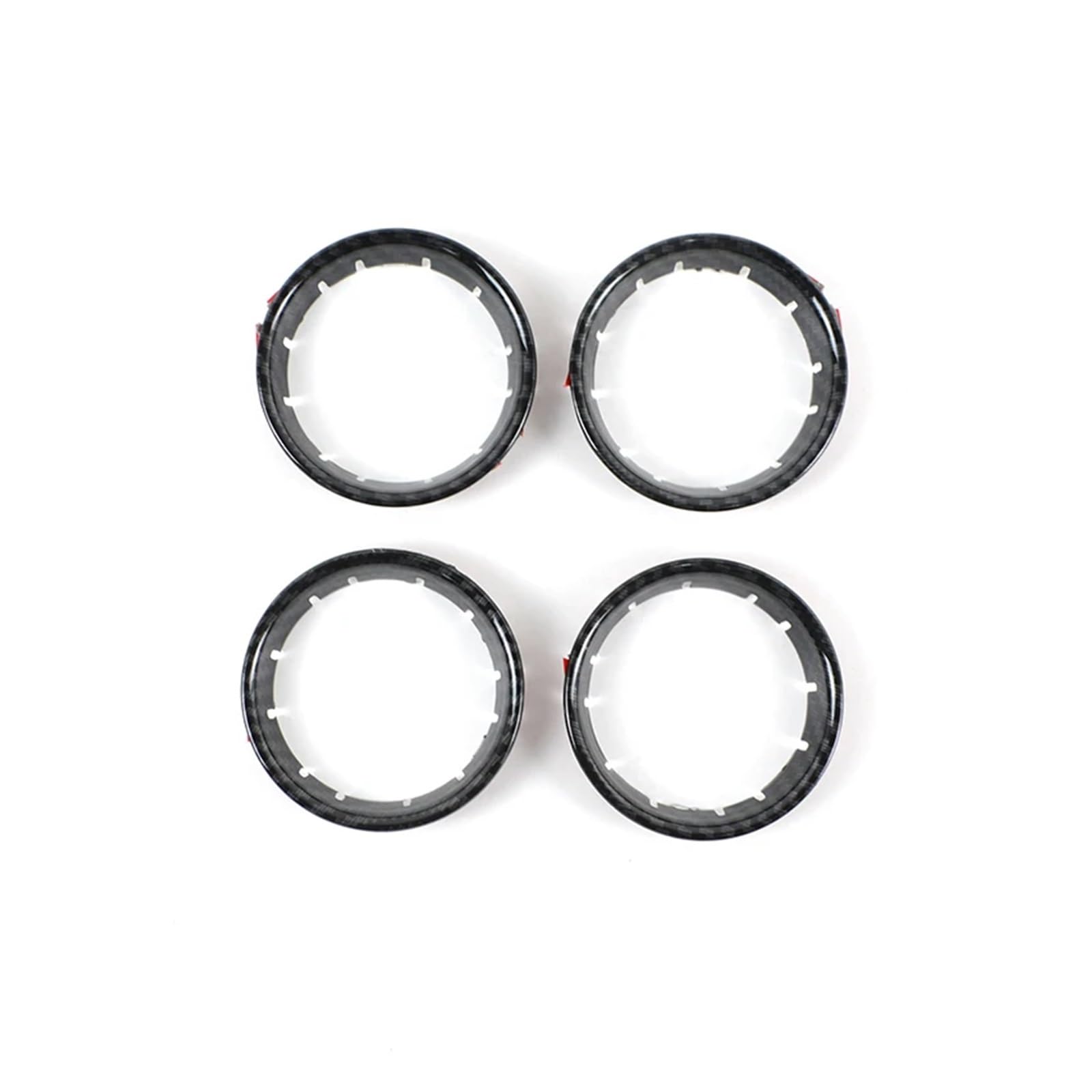 Innenausstattung Für A3 8V 2013-2020 Auto-Styling Innenraum Vorne Klimaanlage Outlet Ringe Dekoration Abdeckung Trim Auto Zubehör Innenraum(Schwarz) von SDFGJIKO