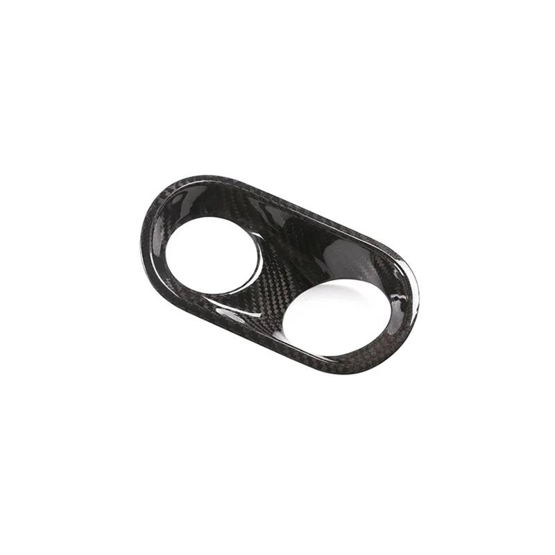 Innenausstattung Für Macan 2014-2020 Real Carbon Fiber Auto Scheinwerfer Einstellung Schalter Dekorative Rahmen Auto Zubehör Innenraum(Schwarz) von SDFGJIKO