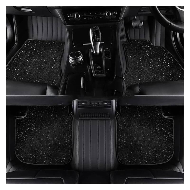 Matten Teppiche Für 5 Series G30 2018-2023 Doppelschichtige Benutzerdefinierte Auto-Fußmatten Auto-Teppiche Fußeinlagen Autofußmatten(C-Black) von SDFGJIKO