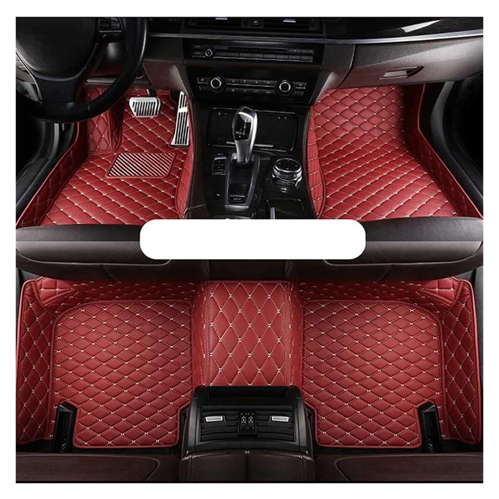 Matten Teppiche Für Citroen Für Grand C4 Für Picasso MK1 2007~2013 Auto-Fußmatten Ledermatte Teppiche Anti-Schmutz-Pad-Set Autofußmatten(WEINROT) von SDFGJIKO