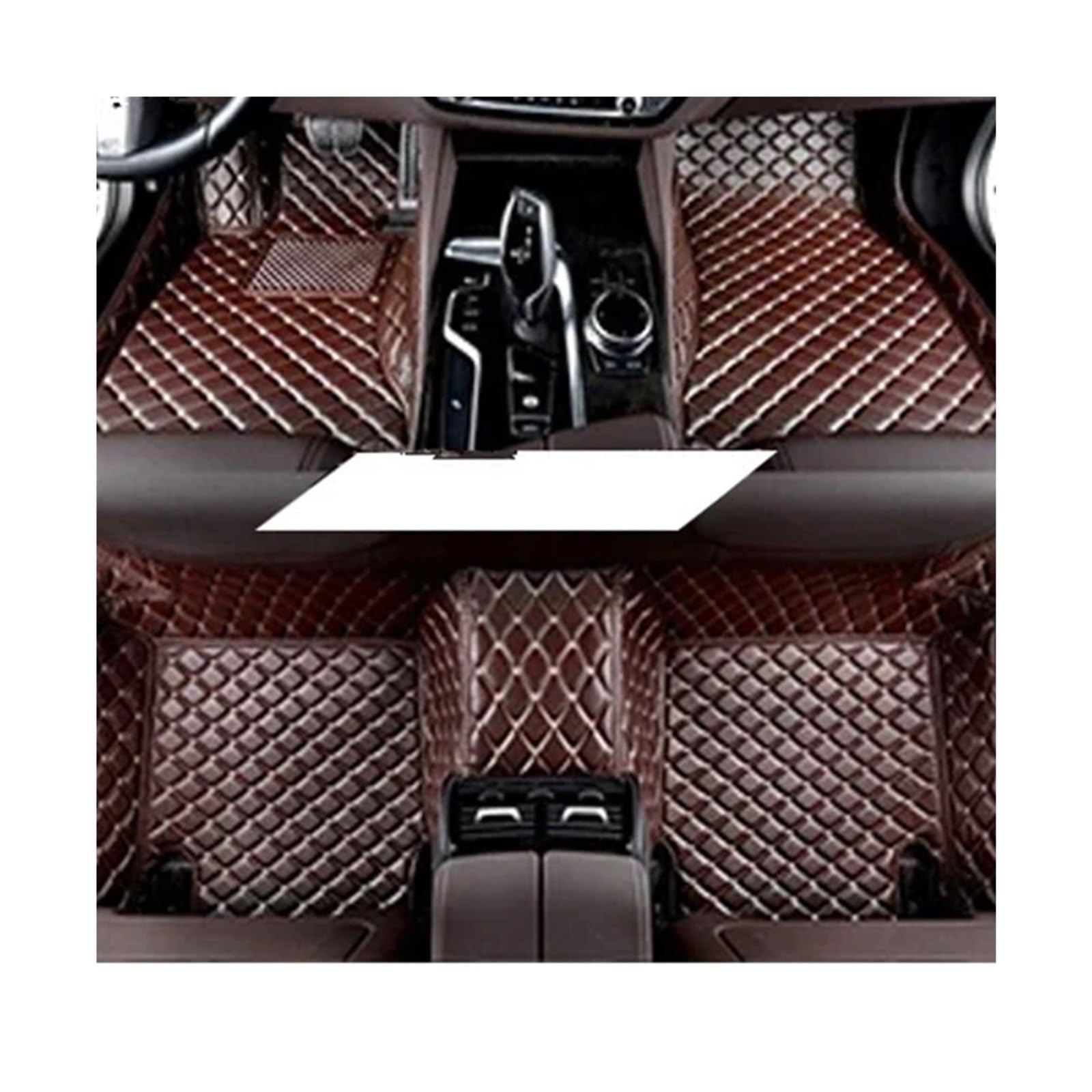 Matten Teppiche Für Fit Für Jazz GE 2008~2013 Auto-Fußmatten Anti-Schmutz-Pads Strapazierfähige Teppichmatte Lederteppich Innenausstattung Autofußmatten(Kaffee) von SDFGJIKO