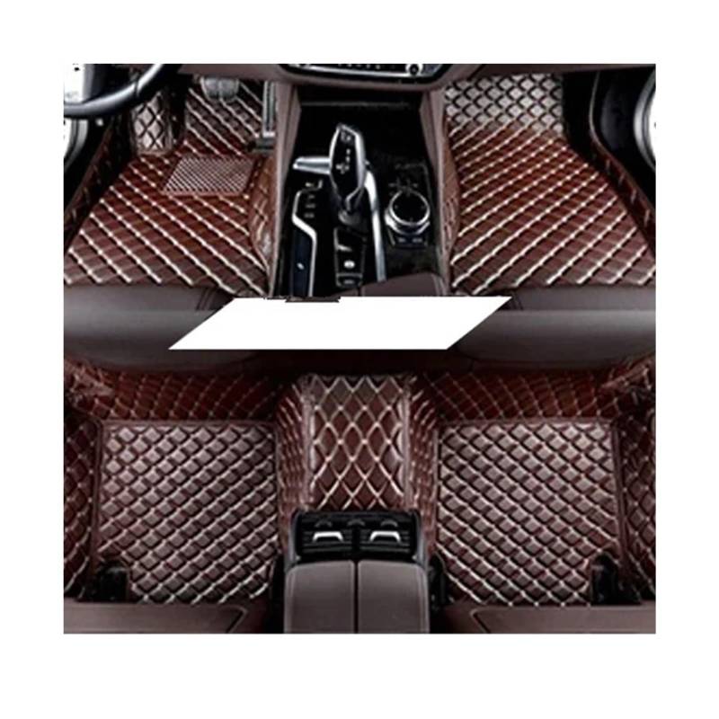 Matten Teppiche Für Fit Für Jazz GE 2008~2013 Auto-Fußmatten Anti-Schmutz-Pads Strapazierfähige Teppichmatte Lederteppich Innenausstattung Autofußmatten(Kaffee) von SDFGJIKO