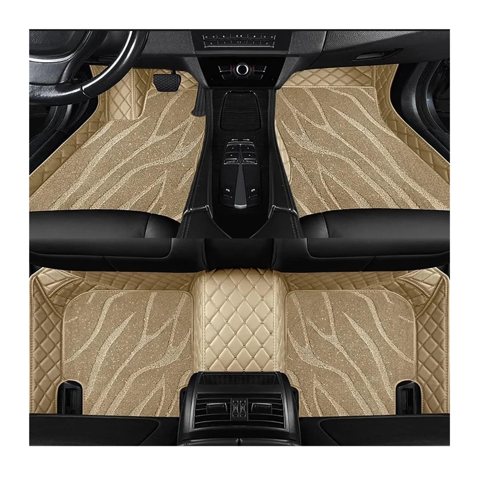 Matten Teppiche Für Hyundai Für Genesis Coupe 2009–2016 Doppellagige Vollflächige Bodenmatte Autozubehör Autofußmatten(B-beige) von SDFGJIKO