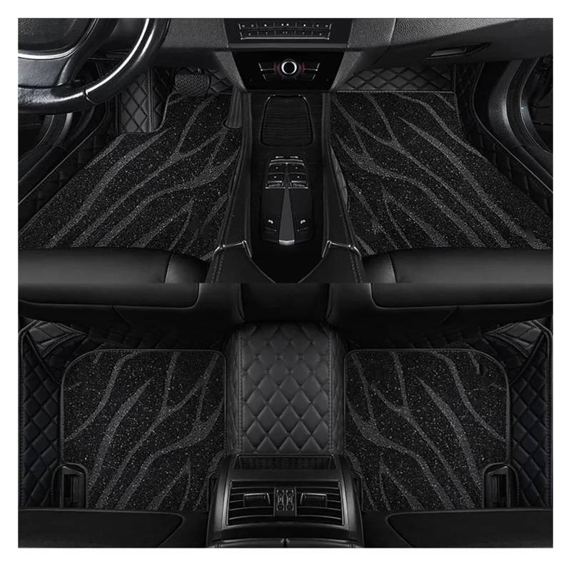 Matten Teppiche Für Hyundai Für Genesis G80 2020-2023 Doppelschichtige Vollflächige Abdeckung Auto-Bodenmatte Autozubehör Autofußmatten(B-Black) von SDFGJIKO