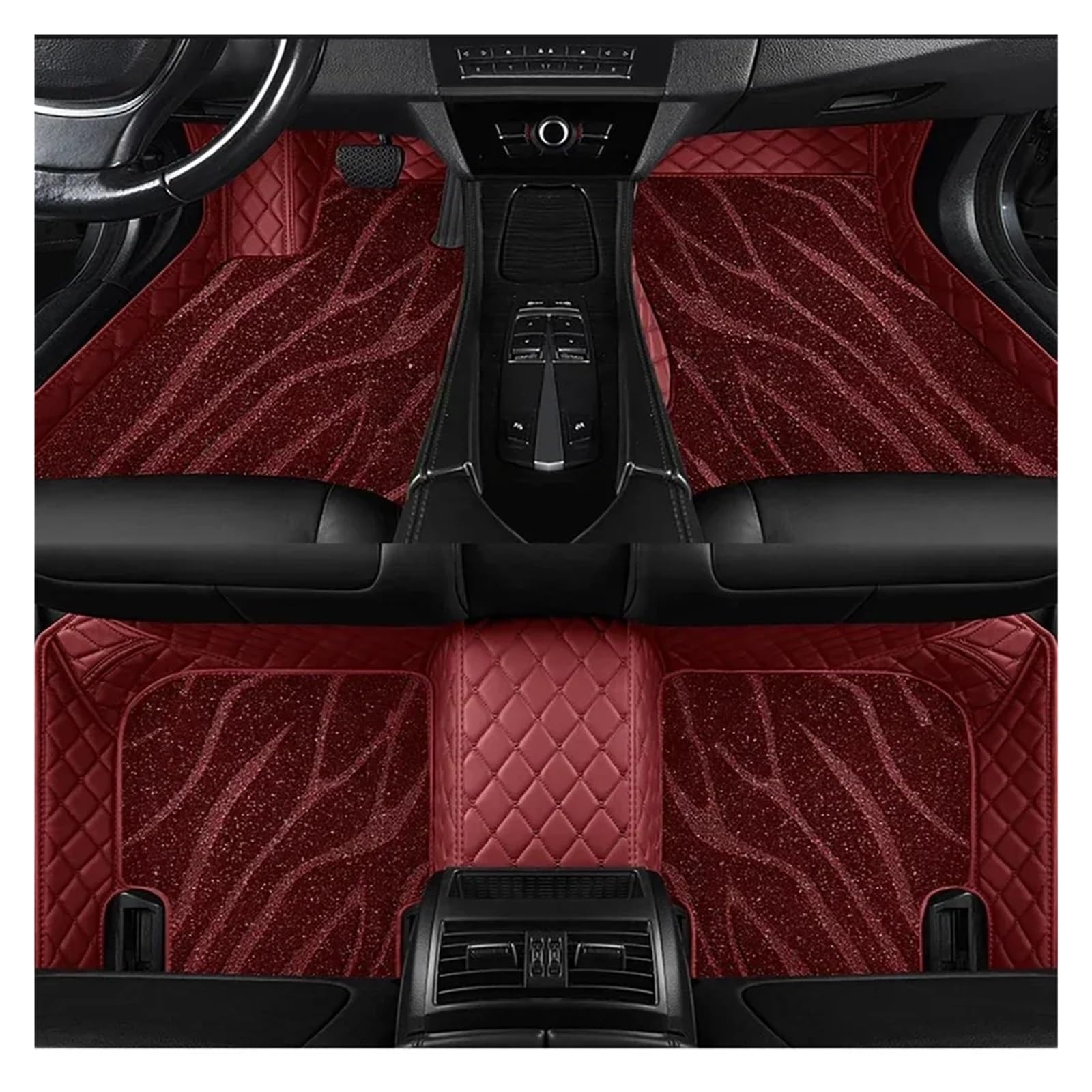 Matten Teppiche Für Hyundai Für Genesis G80 2020-2023 Doppelschichtige Vollflächige Abdeckung Auto-Bodenmatte Autozubehör Autofußmatten(B-Wine red) von SDFGJIKO