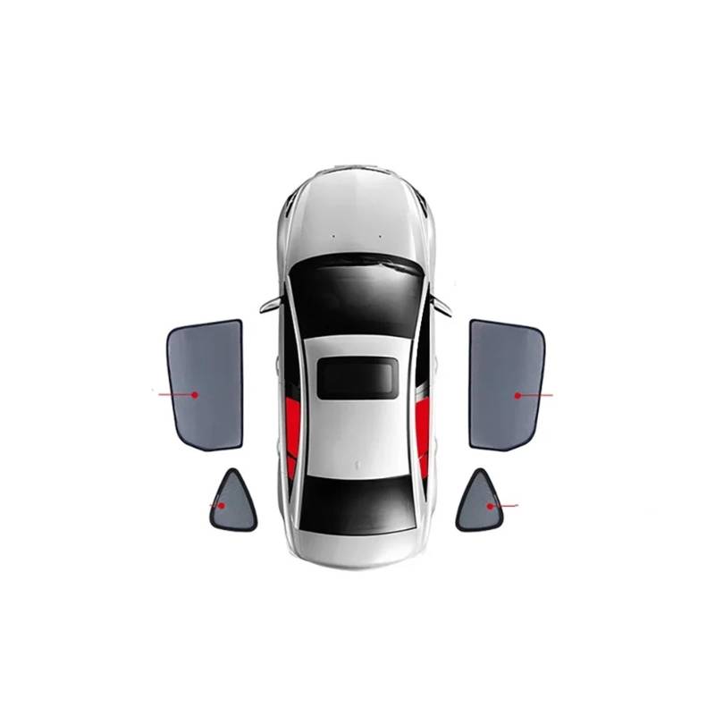 Sonnenschutz Seitenfenster Für Kia Für Sorento UM 2015-2020 Auto-Sonnenschutzschild Frontscheibenvorhangabdeckung Hinteres Seitenfenster Sonnenschutzvisier Sonnenblende mit(4PCS Rear Trian) von SDFGJIKO